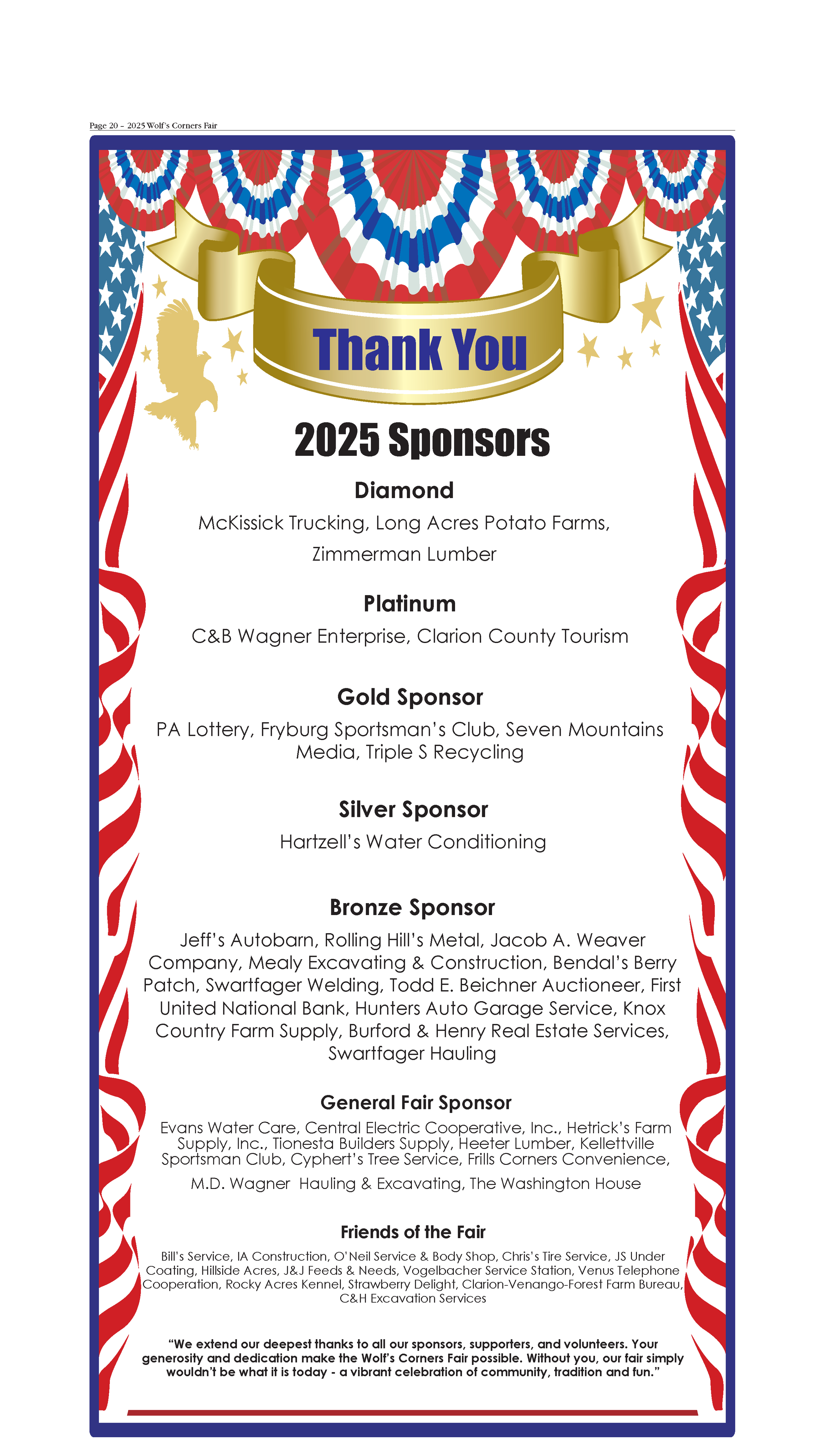 Our Sponsors — Wolfs Corners Fair